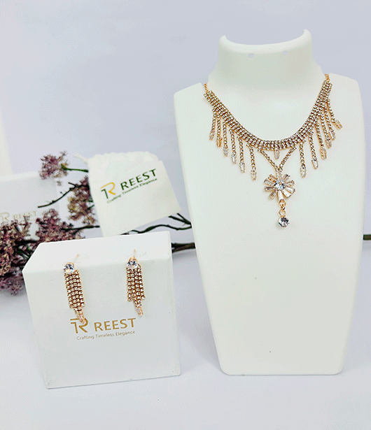 Radiant Bloom Necklace and Earrings Set