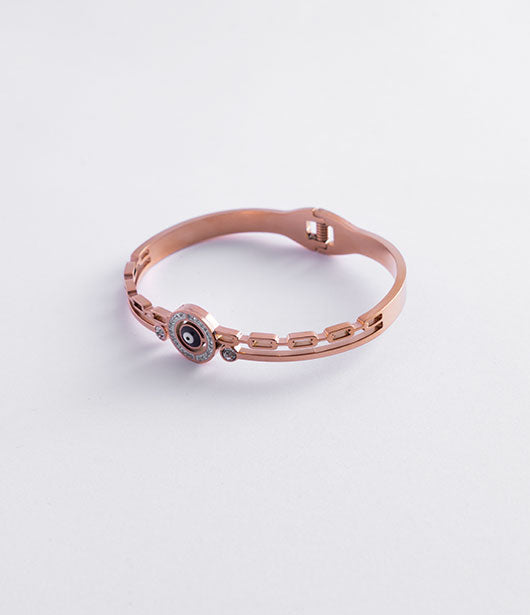 Rose Gold Evil Eye Bracelet