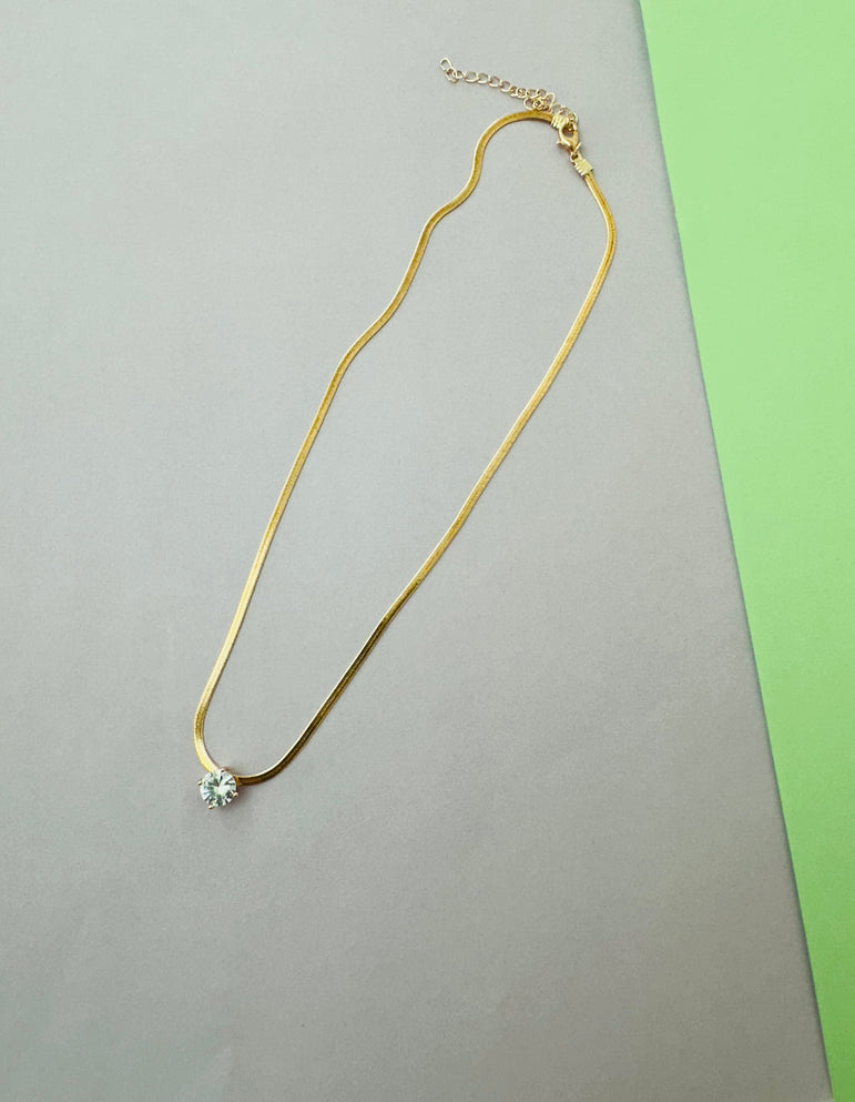 Elegant Rose Gold Minimalist  Chain Pendant