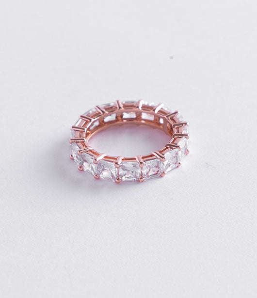 Eternity Ring with Square-Cut Crystals