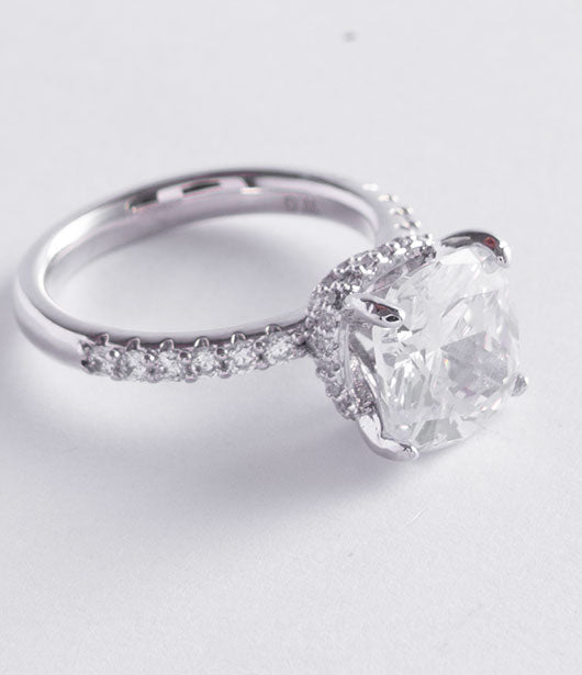 Radiant Halo American Diamond Ring