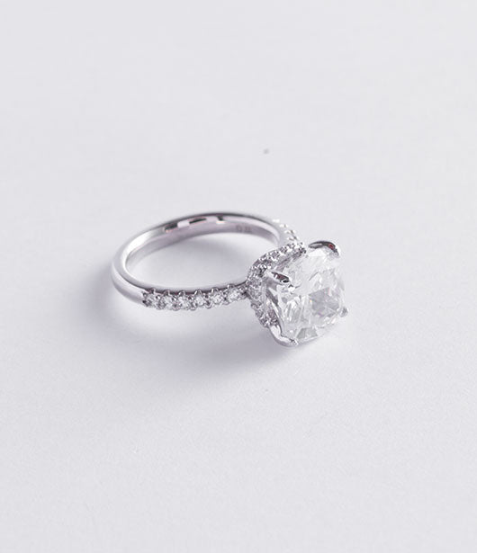 Radiant Halo American Diamond Ring