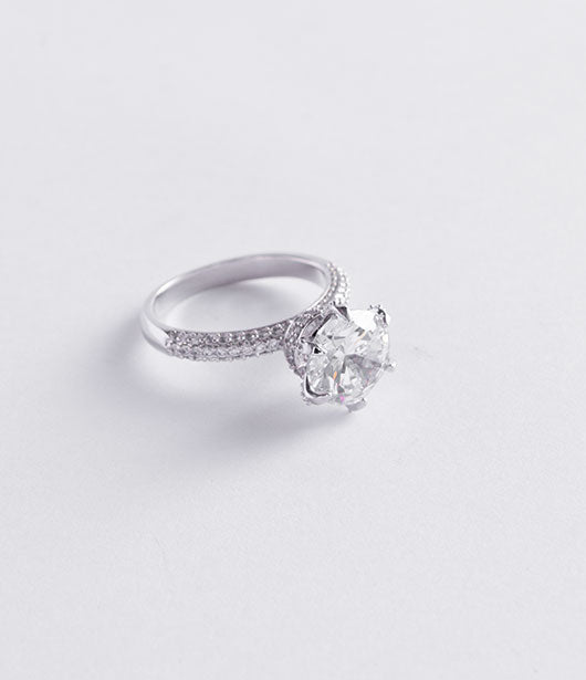 Radiant Halo American Diamond  Ring