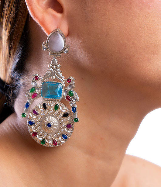 Multicolored Statement Earrings