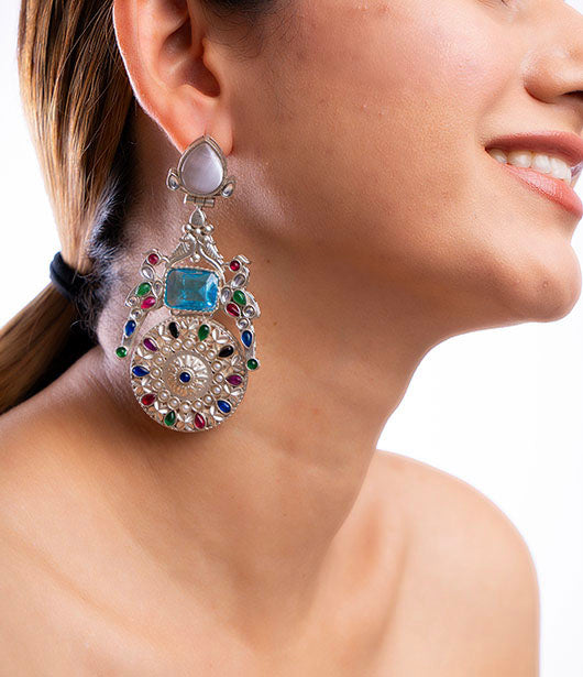 Multicolored Statement Earrings