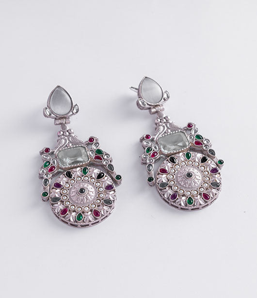 Multicolored Statement Earrings