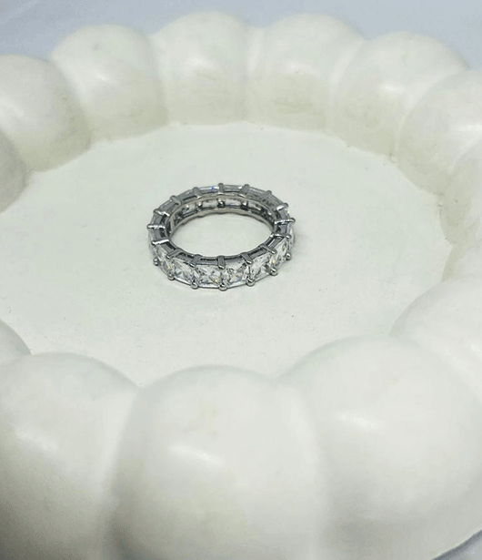 Eternity Ring with Square-Cut Crystals