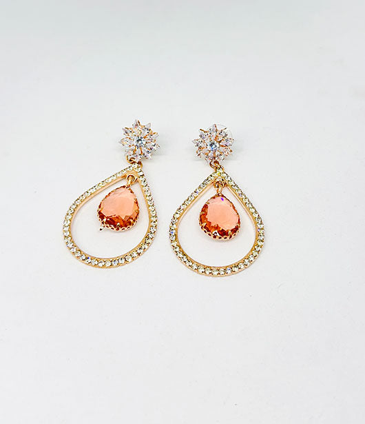 Sparkling Teardrop Crystal Earrings