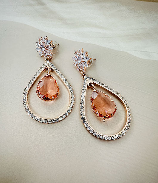 Sparkling Teardrop Crystal Earrings