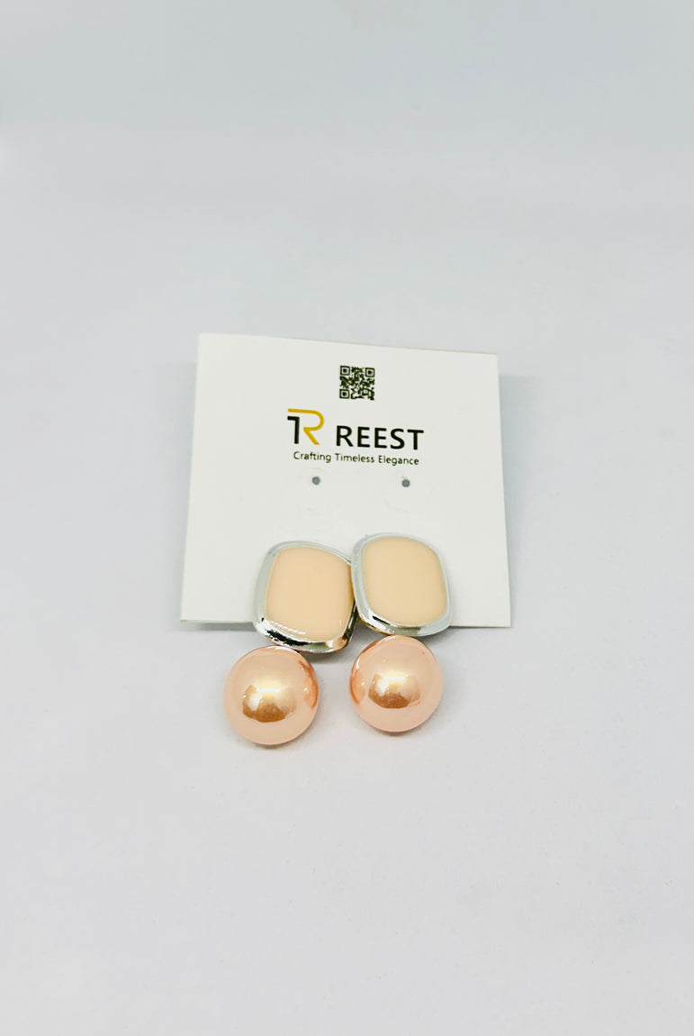 Minimalist Dual-Tone Drop Earrings