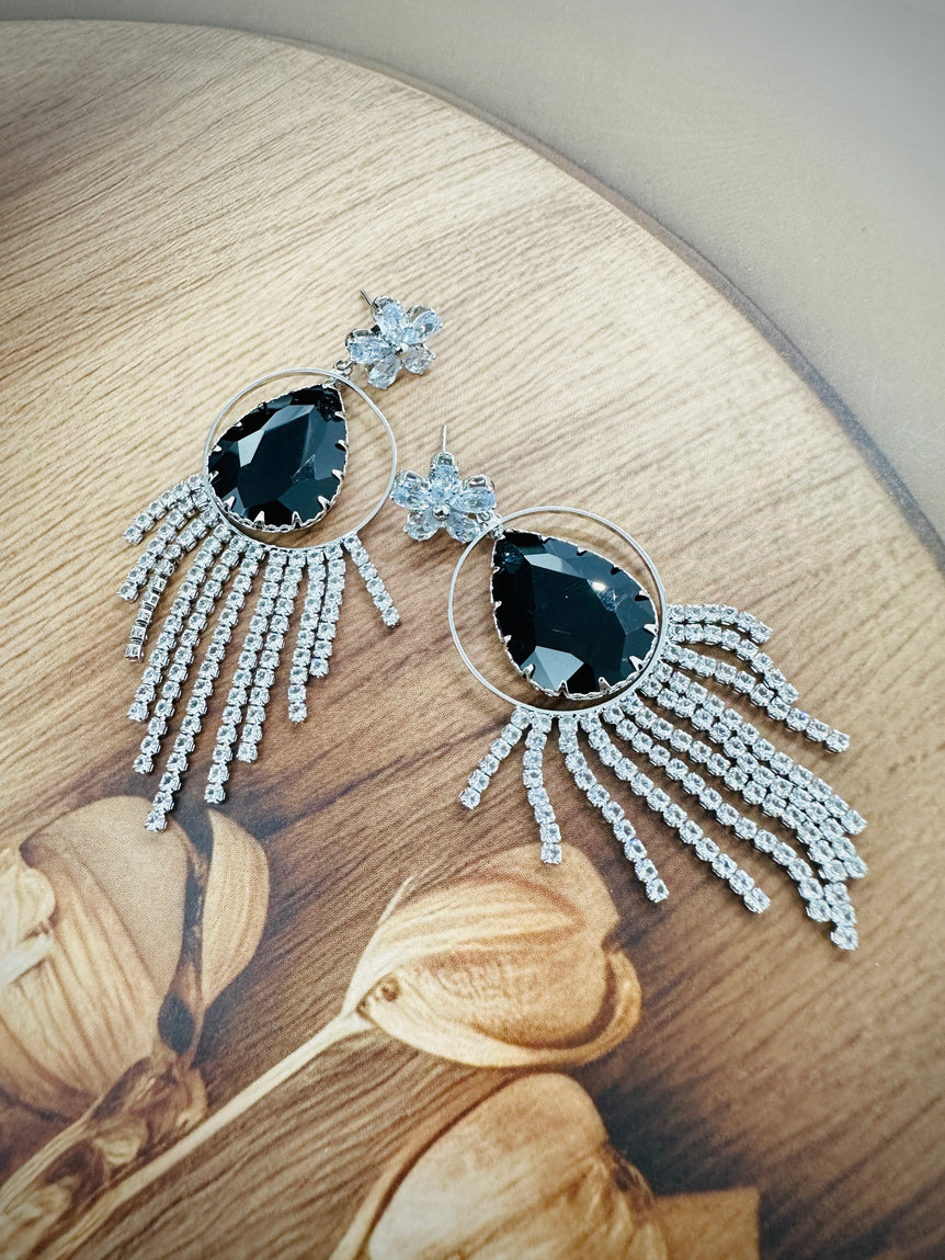 Elegant Crystal Fringe Earrings