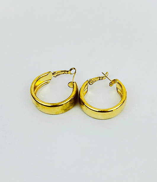 Sleek Silver-Tone Hoop Earrings